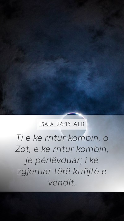 Isaia 26:15 ALB Bible Verse Image