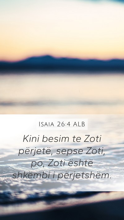 Isaia 26:4 ALB Bible Verse Image