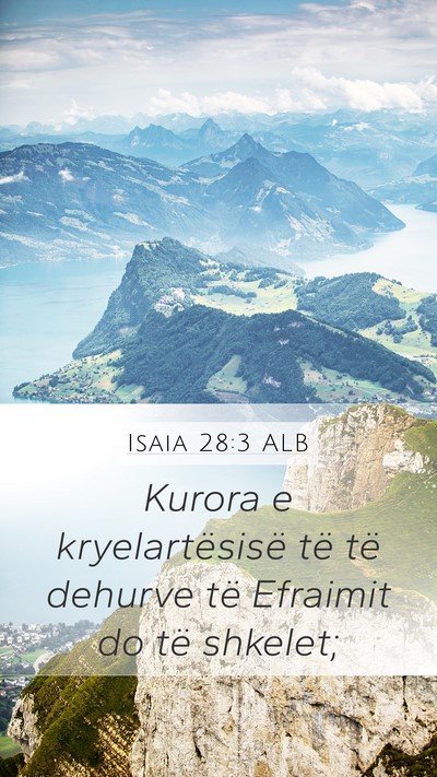 Isaia 28:3 ALB Bible Verse Image