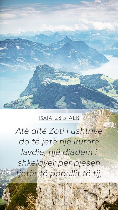 Isaia 28:5 ALB Bible Verse Image