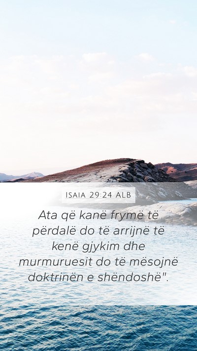 Isaia 29:24 ALB Bible Verse Image