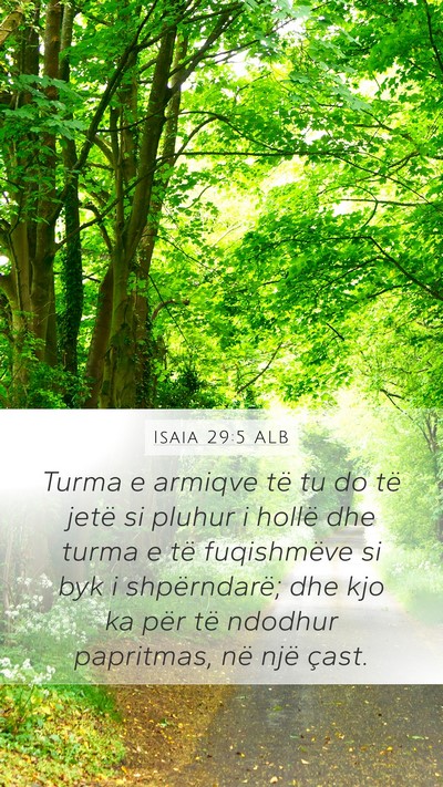 Isaia 29:5 ALB Bible Verse Image