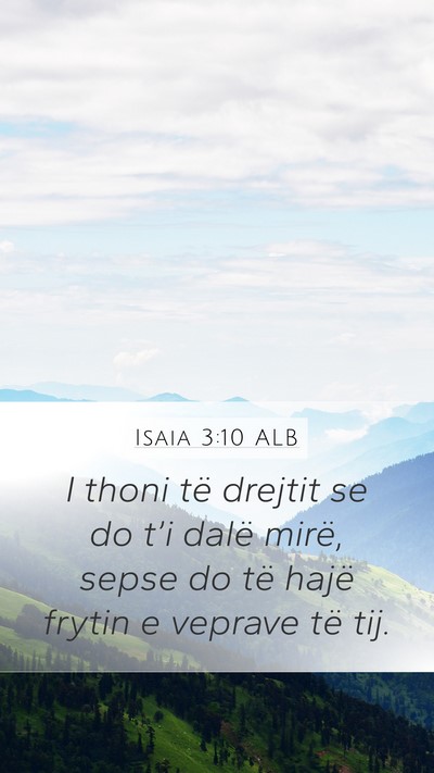 Isaia 3:10 ALB Bible Verse Image