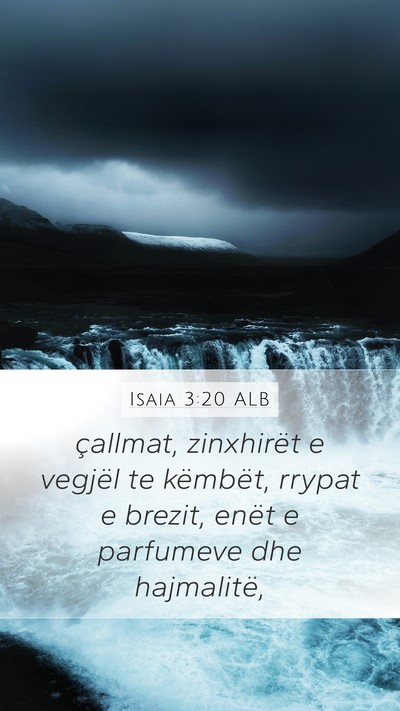 Isaia 3:20 ALB Bible Verse Image