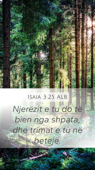 Isaia 3:25 ALB Bible Verse Image