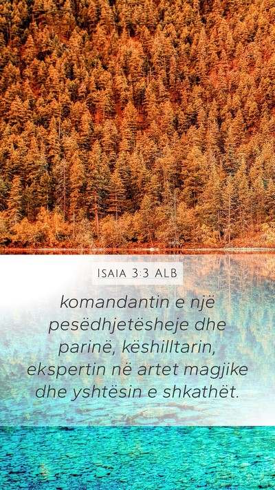 Isaia 3:3 ALB Bible Verse Image