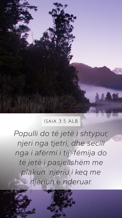 Isaia 3:5 ALB Bible Verse Image