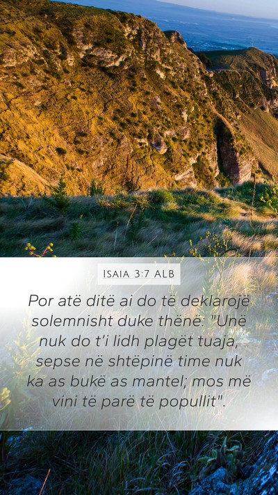 Isaia 3:7 ALB Bible Verse Image
