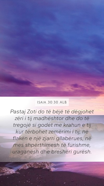 Isaia 30:30 ALB Bible Verse Image
