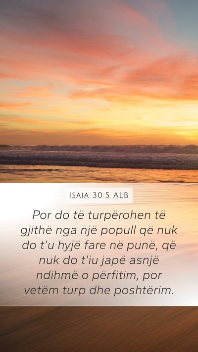 Isaia 30:5 ALB Bible Verse Image