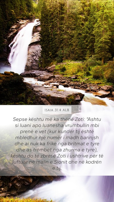 Isaia 31:4 ALB Bible Verse Image