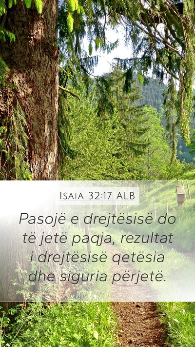 Isaia 32:17 ALB Bible Verse Image