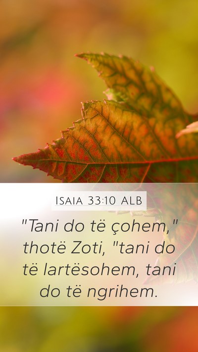Isaia 33:10 ALB Bible Verse Image