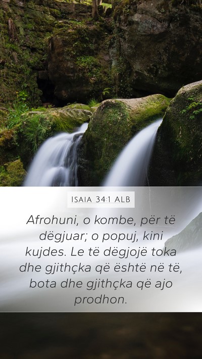 Isaia 34:1 ALB Bible Verse Image