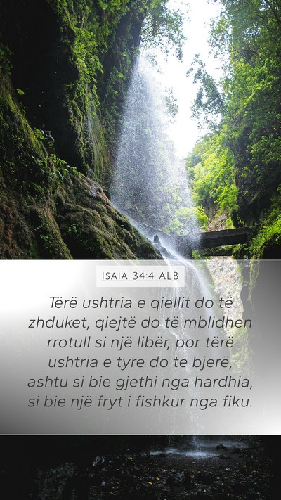 Isaia 34:4 ALB Bible Verse Image
