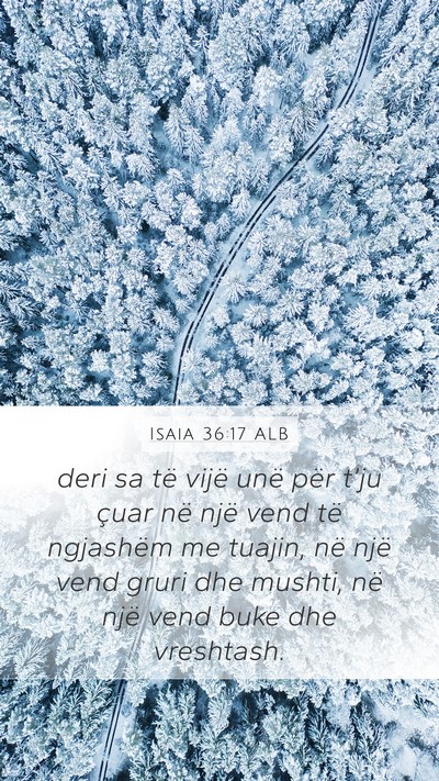 Isaia 36:17 ALB Mobile Phone Wallpaper - deri sa të vijë unë për t’ju çuar në një - Mobile Bible Verse Wallpaper