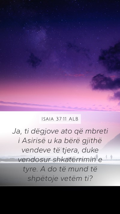 Isaia 37:11 ALB Bible Verse Image