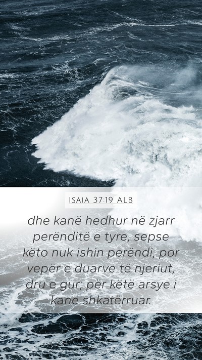 Isaia 37:19 ALB Bible Verse Image