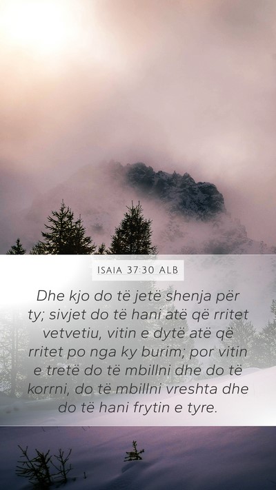 Isaia 37:30 ALB Bible Verse Image