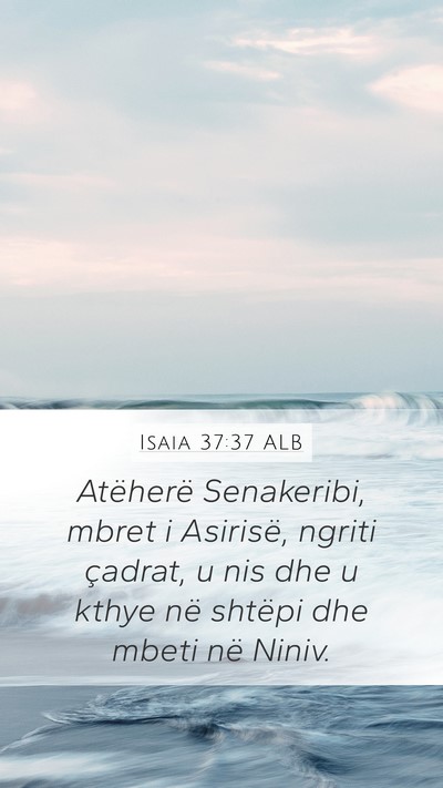 Isaia 37:37 ALB Bible Verse Image