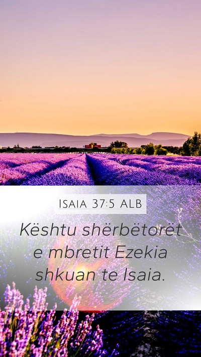 Isaia 37:5 ALB Mobile Phone Wallpaper - Kështu shërbëtorët e mbretit Ezekia shkuan te - Mobile Bible Verse Wallpaper