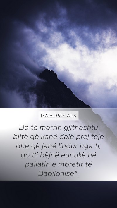 Isaia 39:7 ALB Bible Verse Image