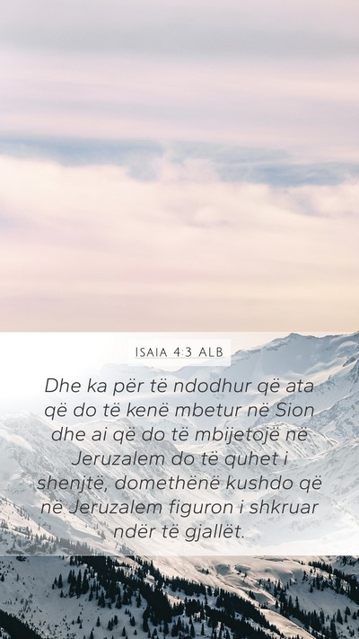 Isaia 4:3 ALB Bible Verse Image