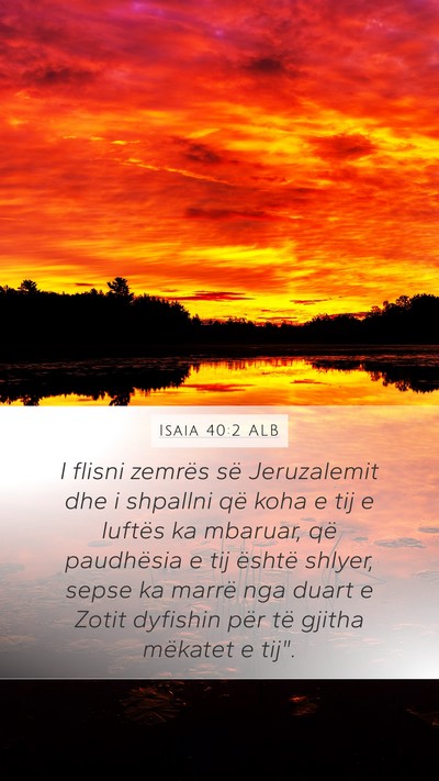 Isaia 40:2 ALB Bible Verse Image