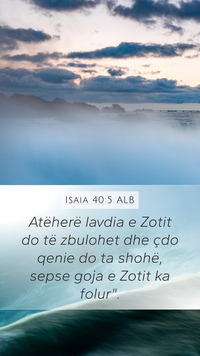 Isaia 40:5 ALB Bible Verse Image