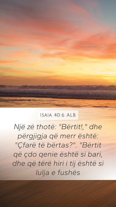Isaia 40:6 ALB Bible Verse Image