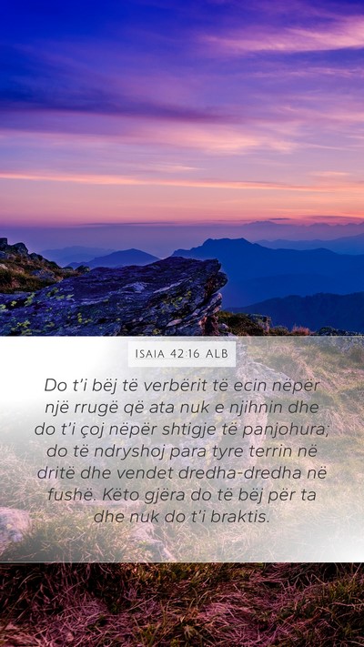Isaia 42:16 ALB Bible Verse Image