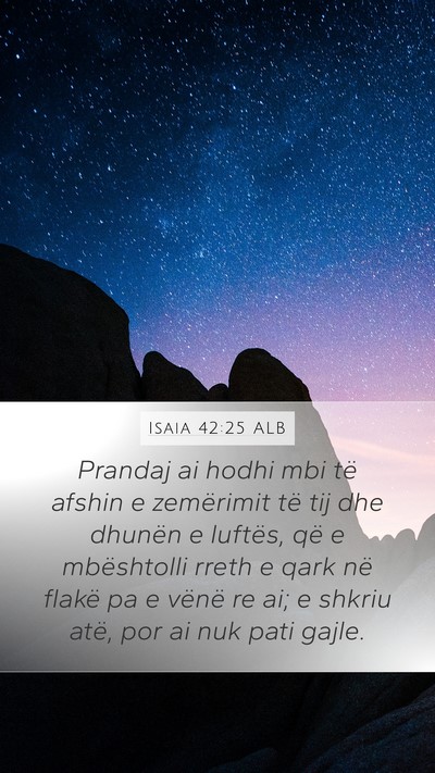 Isaia 42:25 ALB Bible Verse Image