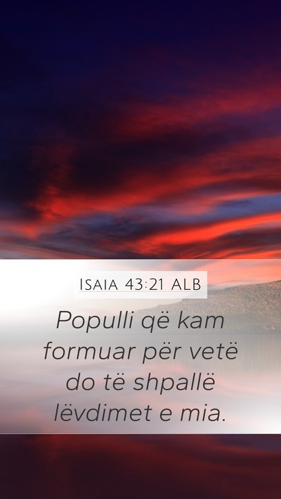 Isaia 43:21 ALB Bible Verse Image