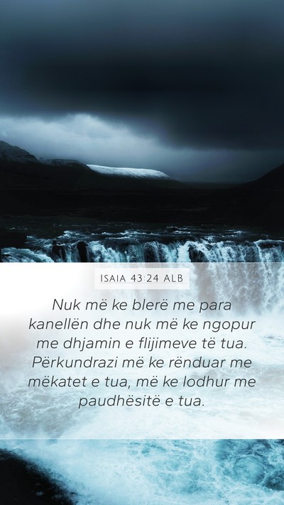 Isaia 43:24 ALB Bible Verse Image