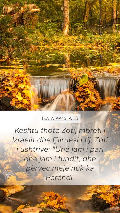 Isaia 44:6 ALB Bible Verse Image