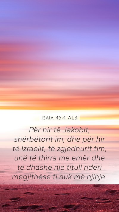 Isaia 45:4 ALB Bible Verse Image