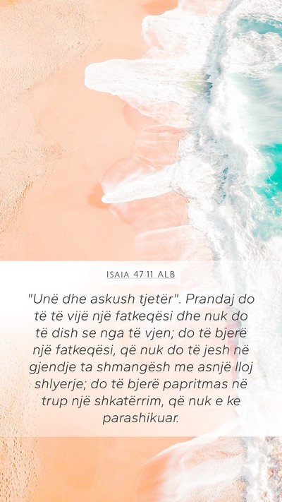 Isaia 47:11 ALB Bible Verse Image