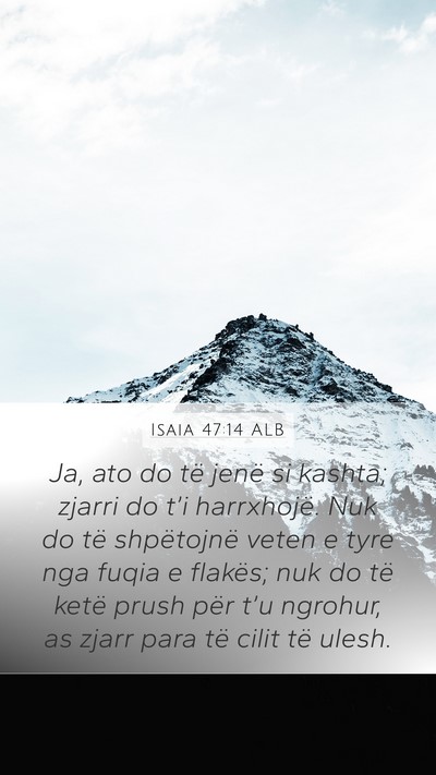 Isaia 47:14 ALB Bible Verse Image