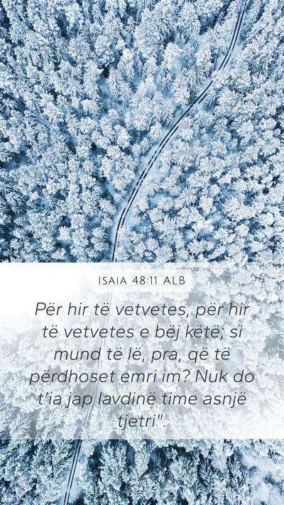 Isaia 48:11 ALB Mobile Phone Wallpaper - Për hir të vetvetes, për hir të vetvetes e - Mobile Bible Verse Wallpaper