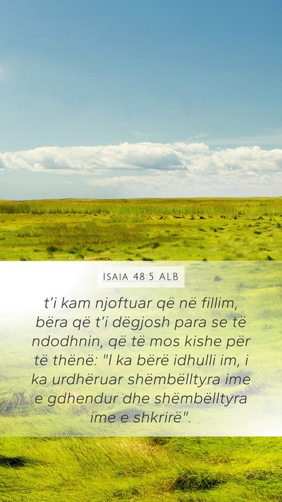 Isaia 48:5 ALB Bible Verse Image