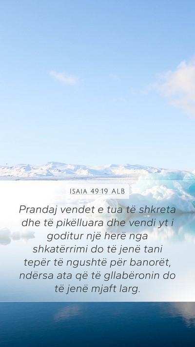 Isaia 49:19 ALB Bible Verse Image