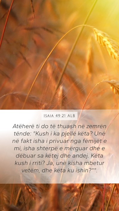 Isaia 49:21 ALB Bible Verse Image