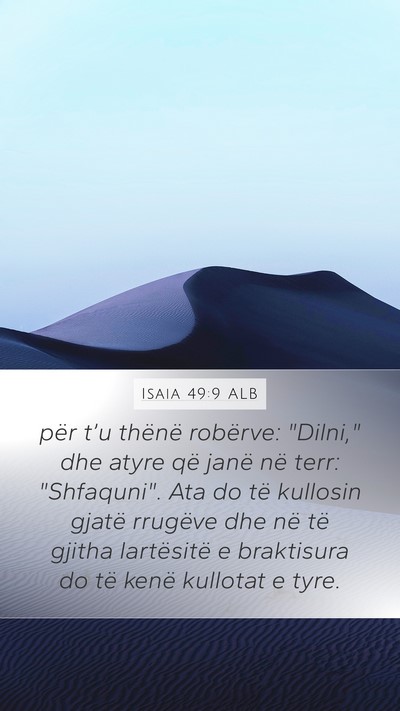 Isaia 49:9 ALB Bible Verse Image
