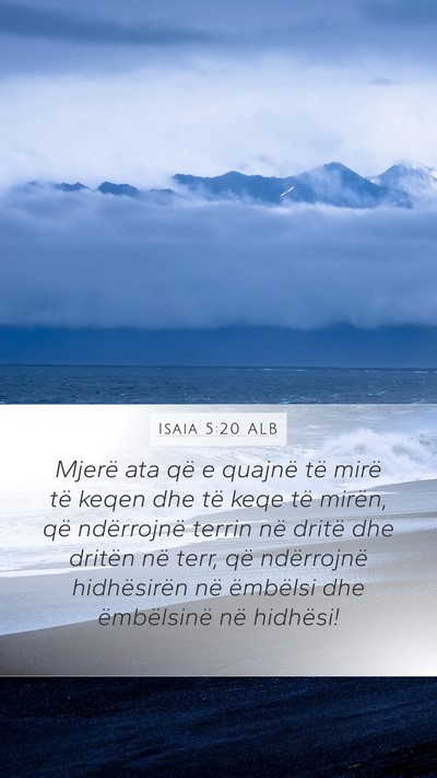Isaia 5:20 ALB Bible Verse Image