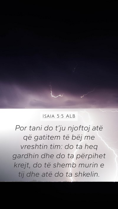 Isaia 5:5 ALB Bible Verse Image
