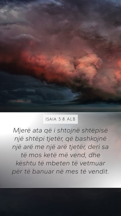 Isaia 5:8 ALB Bible Verse Image