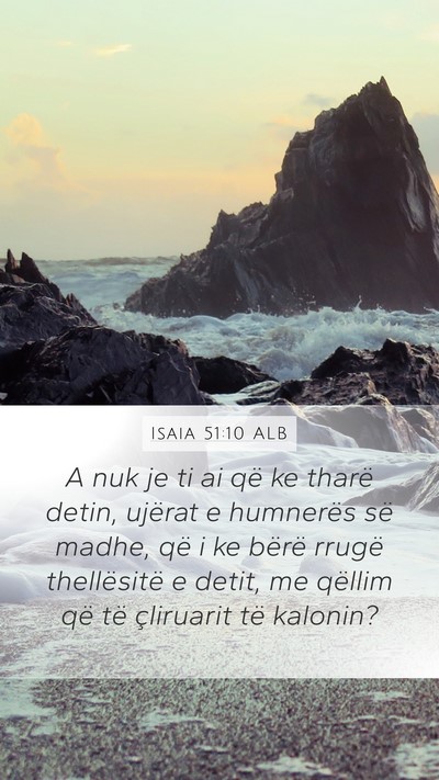 Isaia 51:10 ALB Bible Verse Image