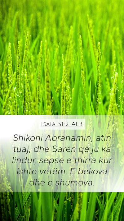 Isaia 51:2 ALB Bible Verse Image