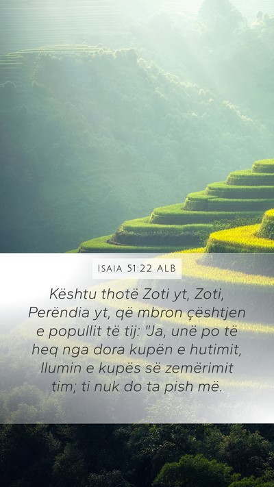 Isaia 51:22 ALB Bible Verse Image