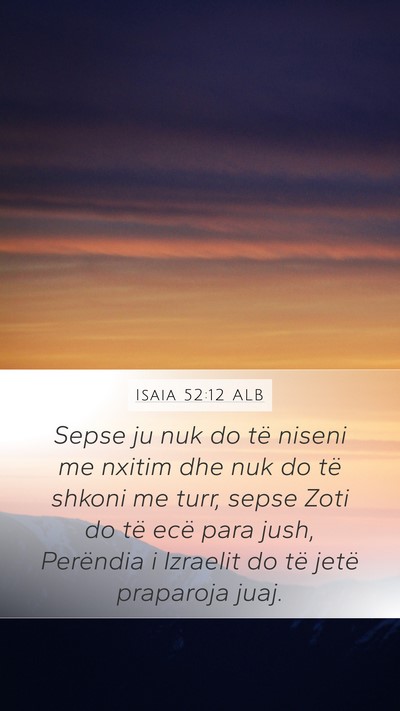 Isaia 52:12 ALB Bible Verse Image